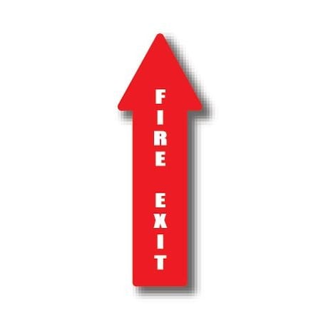 Ergomat 34in x 12in ARROW SIGNS - Fire Exit DSV-SIGN 408 #0452UP -UEN